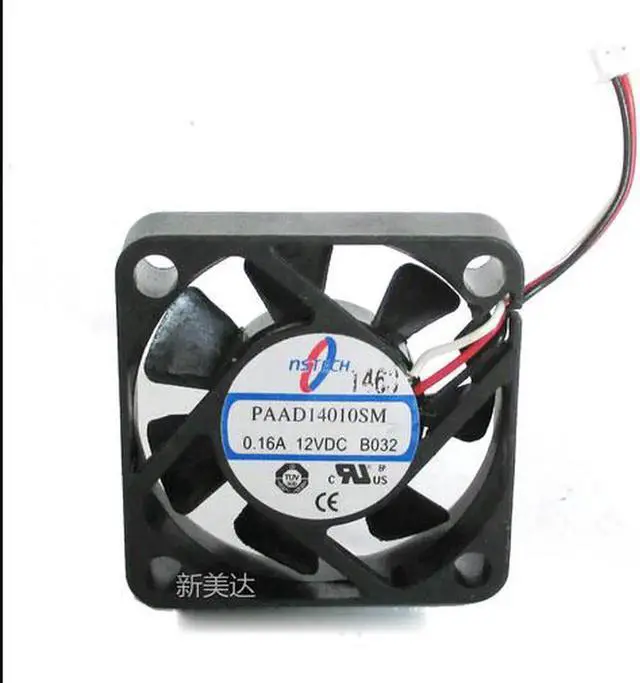 Main image of for AAVID PAAD14010SM 4CM DC Cooling fan with 12V 0.16AMP 6600RPM 7.97CFM 31dBA 3 Wires