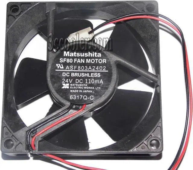 Main image of for MATSUSHITA 8CM 80*25mm SF80 ASF803A2402 6317Q-C 24V 110mA 2 Wires 2 Pins inverter fan Case cooler