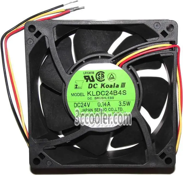 Main image of for New Servo 9232 90*32mm KLDC24B4S 24V 0.14A 3.5W 3 Wires Koala Case fan 9CM inverter server cooler