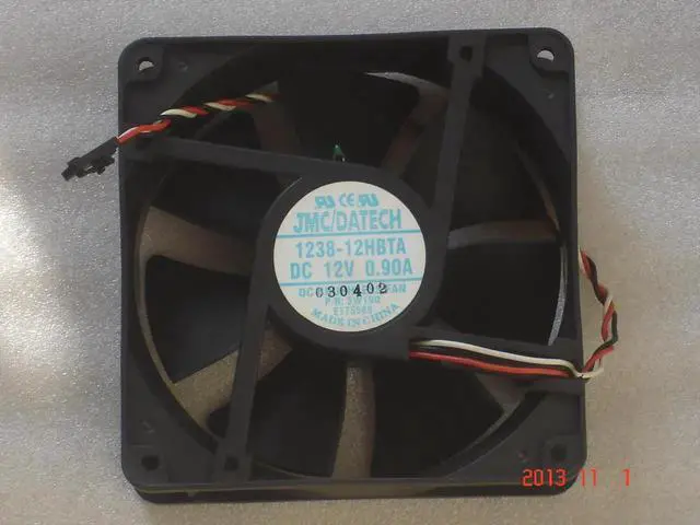 Main image of for DATECH 12038 1238-12HBTA P/N 5W190 square cooling fan with 12V 0.9A 3-Wires