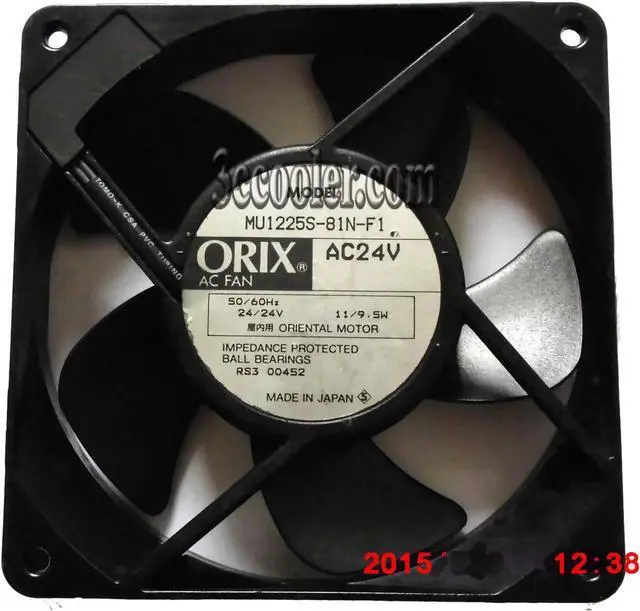 Main image of for ORIX 120*25mm 12CM MU1225S-81N-F1 AC24V 11W/9.5W 50/60Hz 2 pins black fan UPS inverter power cooler