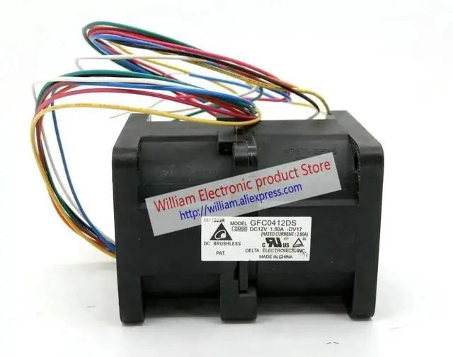 Main image of GFC0412DS -DV17 DC12V 1.50A 40x40x56MM 8Lines Computer Server Cooling fan