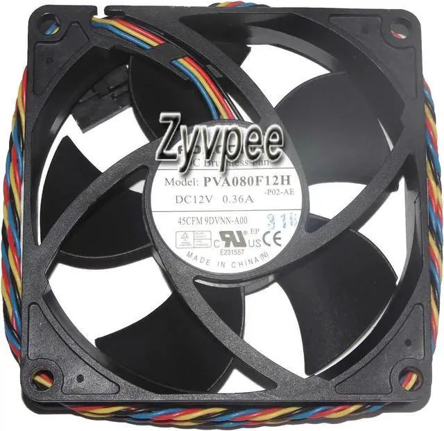 Main image of Foxconn 80*20mm PVA080F12H -P02-AE 12V 0.36A 45CFM 9DVNN 4Wire 4 Pins 8cm case fan, Server Fan
