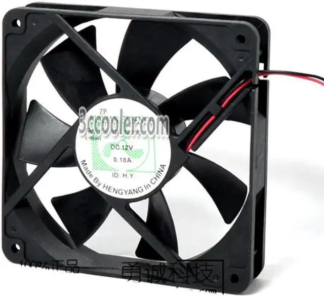 Alt view image 3 of 3 - 120MM RDL1225S 12V 0.18A 2 Wires 12CM Cooling Fan 120x25mm