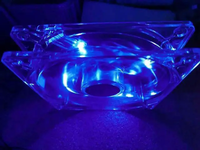 Alt view image 3 of 3 - A12025-08CB-4BN-F1 DF1202512SELN 12V 0.16A 2 Wires Blue LED Cooling Fan