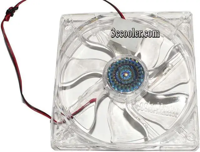 Alt view image 2 of 3 - A12025-08CB-4BN-F1 DF1202512SELN 12V 0.16A 2 Wires Blue LED Cooling Fan