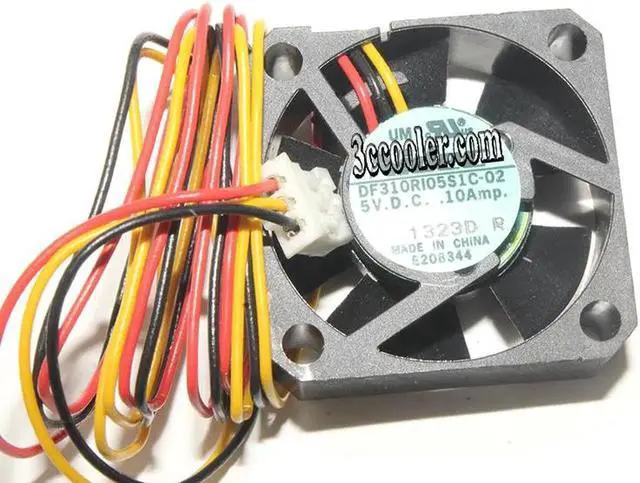 Alt view image 3 of 3 - 30MM DF310RI05S1C-02 5V 0.1A 3 Wires 3CM Cooling Fan 30x10MM