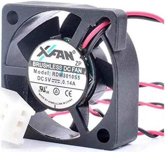 Alt view image 3 of 3 - 30mm RDM3010S5 5V 0.14A 2 Wires Ultra-Quiet Small Cooling Fan 30x10mm