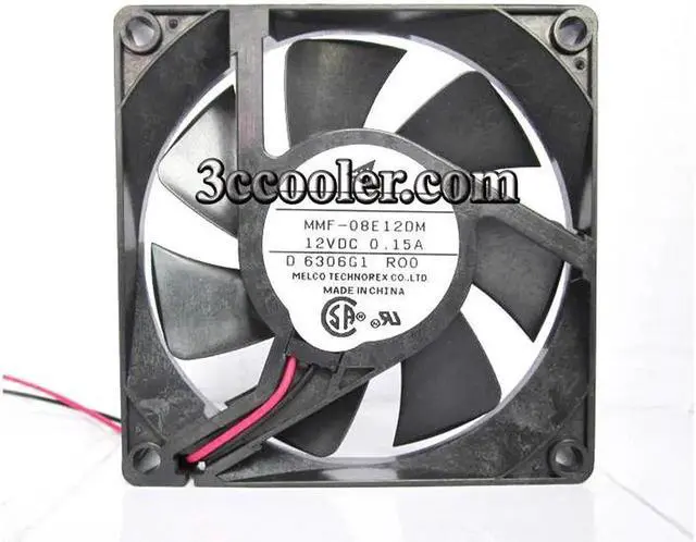 Main image of 8025 Melco MMF-08E12DM RO0 12V 0.15A 2 Wires 8CM Inverter Cooling