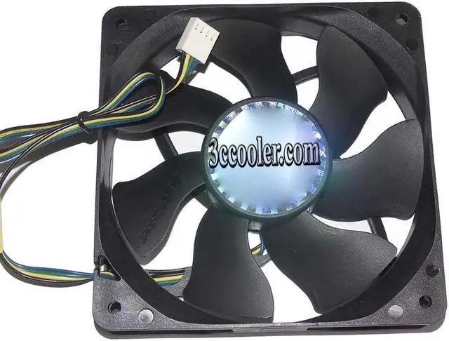 Alt view image 2 of 3 - 120mm A12025-20RB-4CP-F1 DF1202512RFHN 12V 0.32A 4 Wires Case Fan 120x25mm