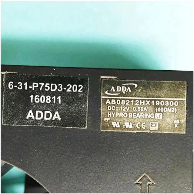 Alt view image 3 of 3 - New Original cpu fan for HASEE GX10-SP7S1 zx7-sp5d1\/CP75S02\/CP5S1 6-31-P75D3-202 P75D3 cooling fan cooler AB08212HX190300 00DM2