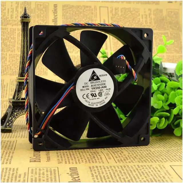 Main image of Delta 12CM 12038 12V 1A AUC1212DE 4-wire PWM mute large air volume chassis cooling fan