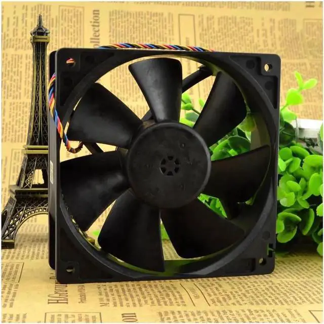 Alt view image 4 of 4 - Delta 12CM 12038 12V 1A AUC1212DE 4-wire PWM mute large air volume chassis cooling fan