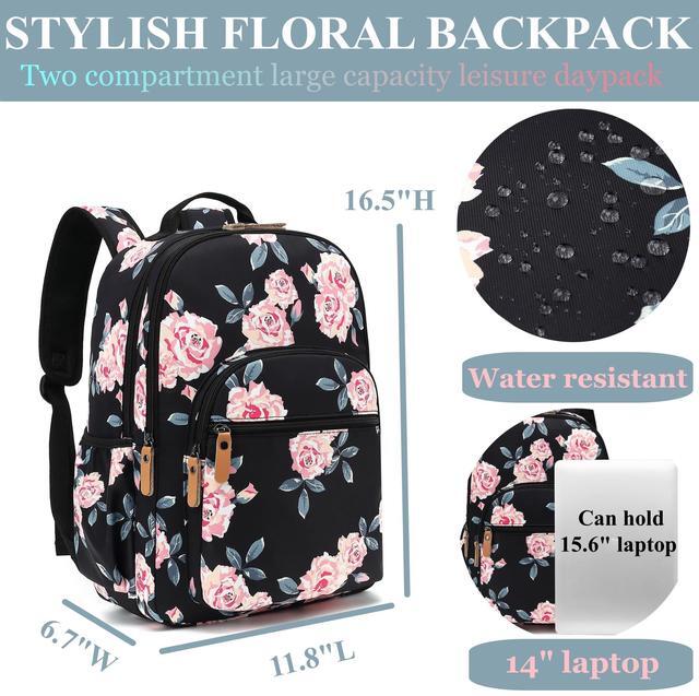 Alt view image 3 of 5 - H HIKKER-LINK Travel Backpack Water Resistant Laptop Backpacks College Bookbag Flight Approved Carry On Bag Dapack Black