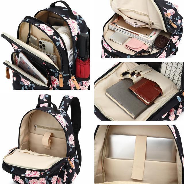 Alt view image 5 of 5 - H HIKKER-LINK Travel Backpack Water Resistant Laptop Backpacks College Bookbag Flight Approved Carry On Bag Dapack Black