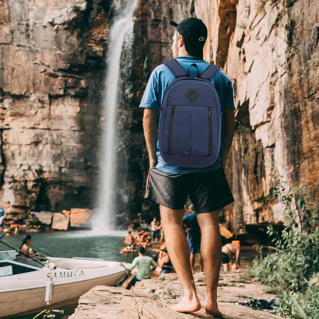 Alt view image 3 of 5 - HEAD 30L Waterproof Travel Backpack for Men, 15.6 inch Laptop Backpack, Casual Daypack Backpacks for Sport Gym/Workout/College