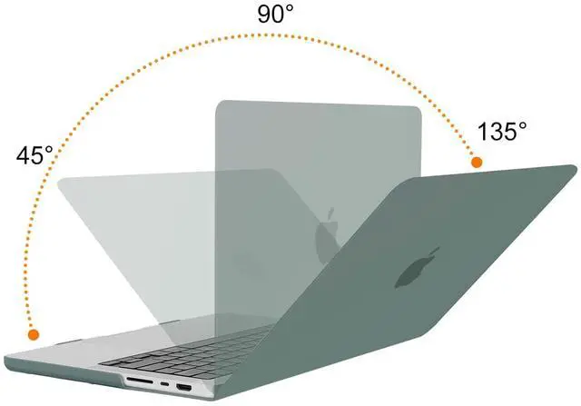 Alt view image 4 of 5 - MOSISO Compatible with MacBook Pro 14 inch Case 2023-2021 M2 A2779 A2442 M1, Plastic Hard Case&Polyester Vertical Sleeve Bag with Pocket&Keyboard Cover&Screen Protector&Storage Bag,Midnight Green&Gray