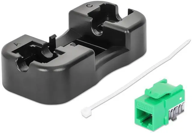 Alt view image 3 of 5 - Intellinet Cat6 Keystone Jack with Punch-Down Stand -25 Pack - UL Listed - RJ45 Female Modular UTP Ethernet Jack Insert -25 Dust Covers and Cable Ties Included-Lifetime Mfg Warranty- Green 772143