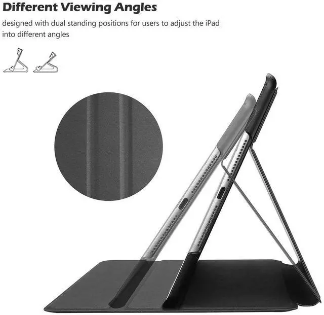 Alt view image 2 of 5 - ProCase Slim Stand Folio Case Bundle with Kid Case for iPad 9.7 (2018 & 2017, Old Model) / iPad Air 2 / iPad Air