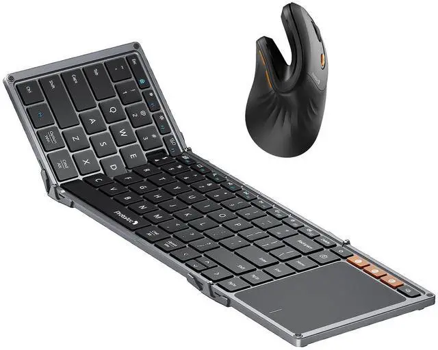 Main image of ProtoArc EM11 NL Bluetooth Mouse with XK01 TP Folding Keyboard