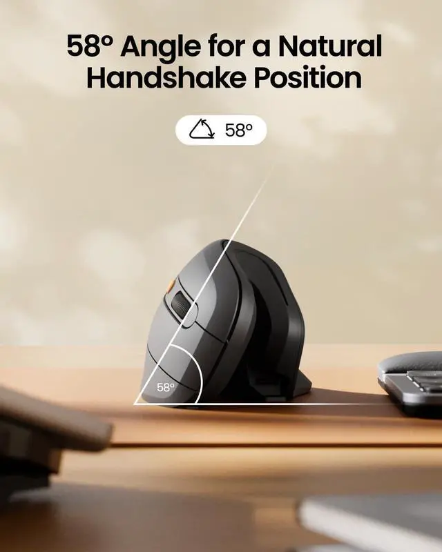 Alt view image 5 of 5 - ProtoArc EM11 NL Bluetooth Mouse with XK01 TP Folding Keyboard