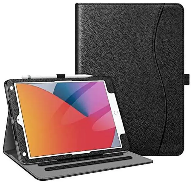 Alt view image 2 of 5 - Fintie Multi-Angle Case for iPad 9th / 8th / 7th Generation (2021/2020/2019) 10.2 Inch Bundle with Fintie PU Leather Protective Carrying Case for Apple Pencil (1st and 2nd Generation)