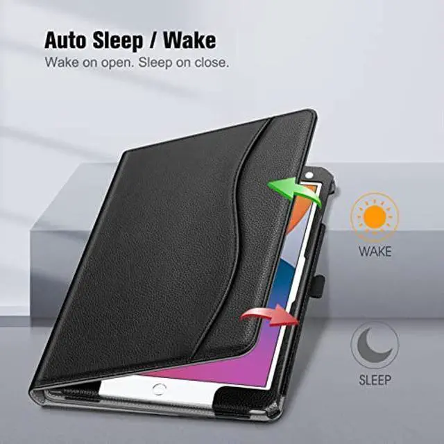 Alt view image 3 of 5 - Fintie Multi-Angle Case for iPad 9th / 8th / 7th Generation (2021/2020/2019) 10.2 Inch Bundle with Fintie PU Leather Protective Carrying Case for Apple Pencil (1st and 2nd Generation)