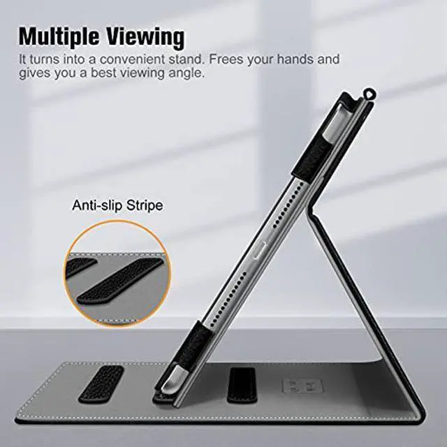 Alt view image 4 of 5 - Fintie Multi-Angle Case for iPad 9th / 8th / 7th Generation (2021/2020/2019) 10.2 Inch Bundle with Fintie PU Leather Protective Carrying Case for Apple Pencil (1st and 2nd Generation)