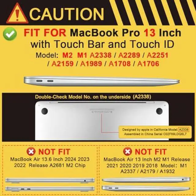 Alt view image 2 of 5 - Batianda Stylish Design Case for New MacBook Pro 13 Inch 2022 M2 Chip and Model A2338 M1 A2251 A2289 2021 2020 Release,3D Painted Hard Shell with Keyboard Cover & Screen Protector, Cute Flower