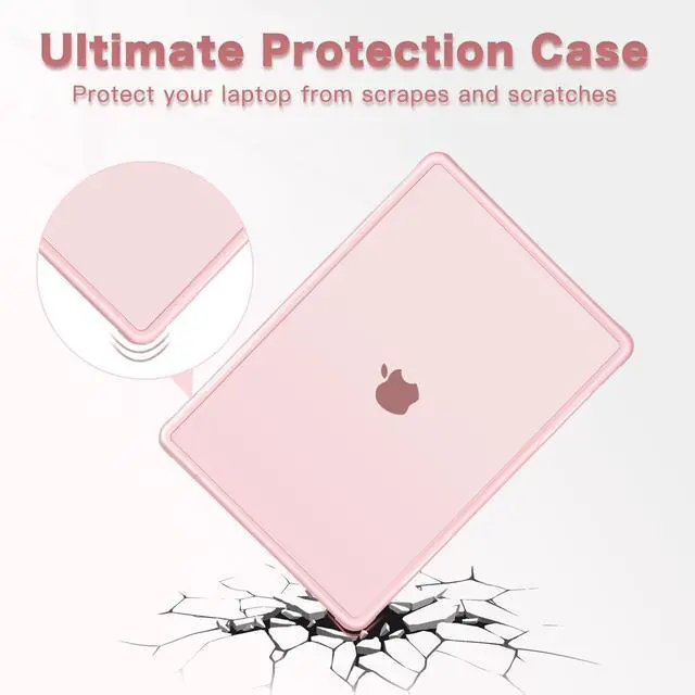 Alt view image 3 of 5 - MOSISO Compatible with MacBook Pro 13 inch Case M2 2025-2016 A2338 M1 A2251 A2289 A2159 A1989 A1708 A1706, Heavy Duty Plastic Hard Case with Kickstand&Keyboard Skin&Screen Film&Type C, Pink