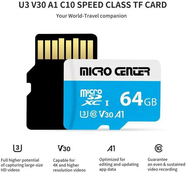 Alt view image 5 of 5 - INLAND Micro Center Super Speed 5 Pack 64GB USB 3.0 Flash Drive+5 Pack 64GB microSDXC Card