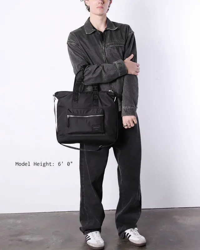 Alt view image 2 of 5 - ZIMEGO Stylish Casual Business Laptop Tote Bag - Durable Travel Crossbody Shoulder Bag, Black