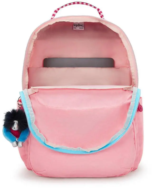 Alt view image 3 of 5 - Kipling Women's Seoul Fc 15" Laptop Backpack, Durable, Roomy with Padded Shoulder Straps, Built-In Protective Sleeve