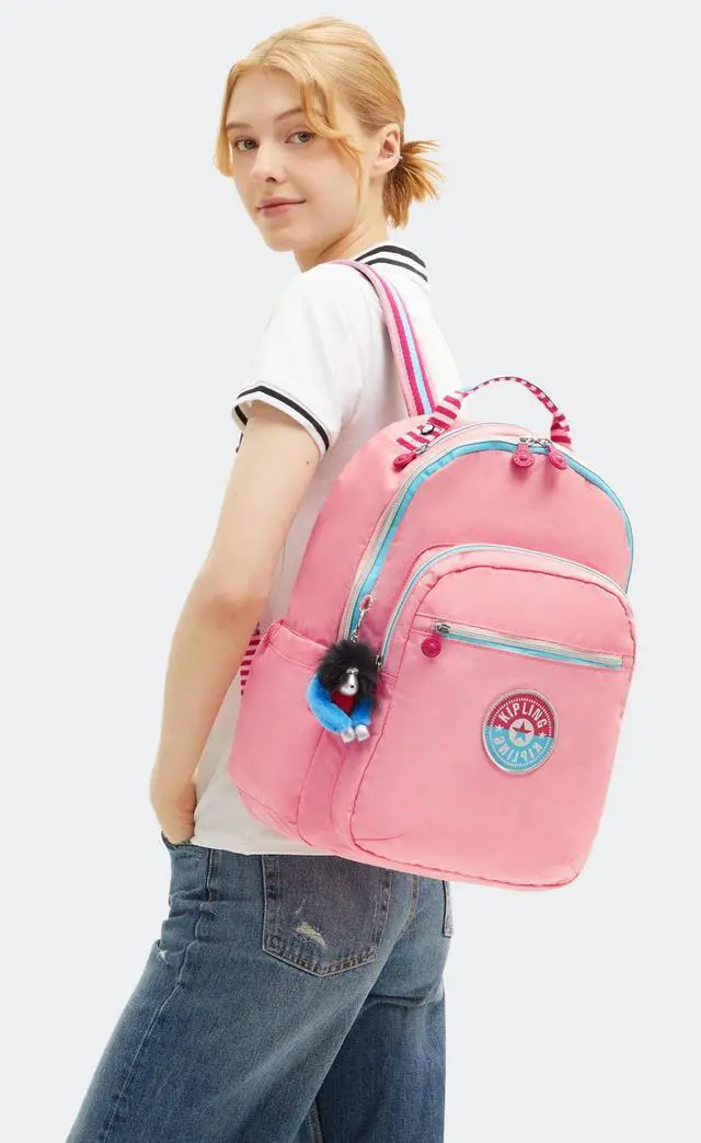 Alt view image 4 of 5 - Kipling Women's Seoul Fc 15" Laptop Backpack, Durable, Roomy with Padded Shoulder Straps, Built-In Protective Sleeve
