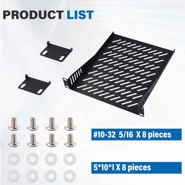 Alt view image 5 of 5 - GeeekPi DeskPi RackMate T2 Accessories 10 inch 1U Rack Shelf, 1U Server Rack Shelf Vented Rack Mount Cantilever Tray for DeskPi Rackmate T2 Network Cabinet