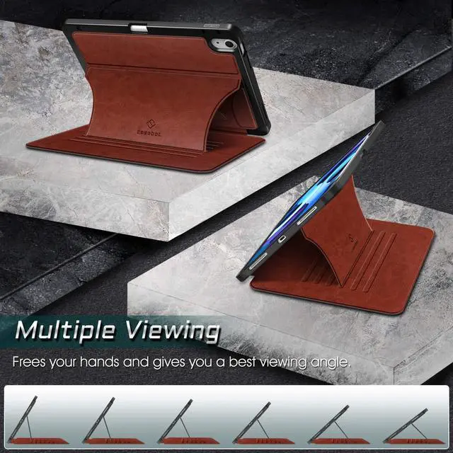 Alt view image 4 of 5 - Fintie Magnetic Stand Case for iPad Air 11-inch M3 (2025) / M2 (2024), iPad Air 5th (2022) / 4th Generation (2020) 10.9 Inch - Multiple Angles Shockproof TPU Cover with Pencil Holder, Brown