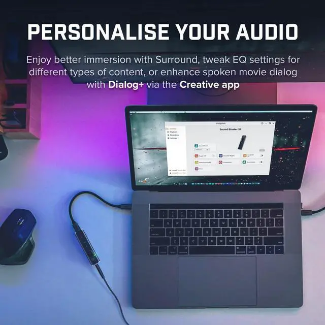 Alt view image 5 of 5 - CREATIVE - Sound Blaster X1 - Headset AMP