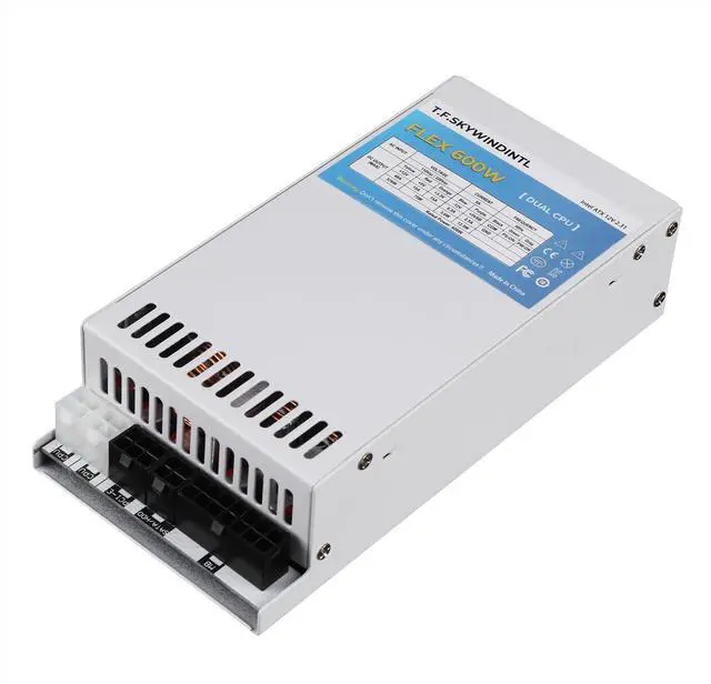 Main image of T.F.SKYWINDINTL Flex ATX Power Supply 600W Dual CPU Connector Modular PSU Full Voltage 110/220V Ultra-Quiet 20+4Pin for Desktop PC Server POS AIO System White