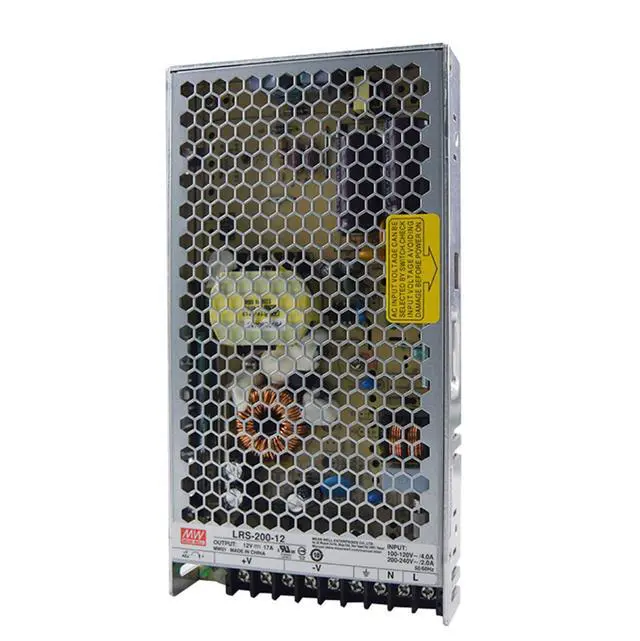 Alt view image 3 of 5 - Mean Well LRS-200-12 200W Single Output Switching Power Supply 12V 16.7A, 85-264VAC/120-373VDC Input, UL Certified, for Industrial Automation