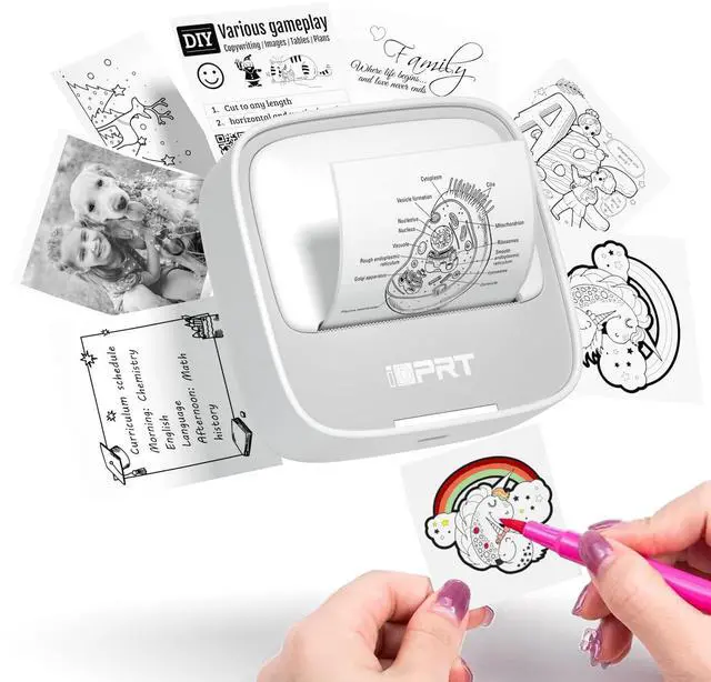Alt view image 2 of 5 - iDPRT S1 Mini Printer with 6 Rolls Thermal Sticker Paper Bundle