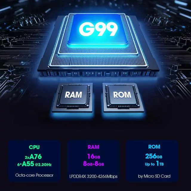 Alt view image 2 of 5 - 2025 Android 14 Tablet 11 inch Gaming Tablets MediaTek Helio G99 Octa-Core FHD 1920 * 1200 Display Android Tablet 16GB RAM+256GB Storage,Widevine L1 Support,WiFi 6,7500mAh Standby for 30 Days