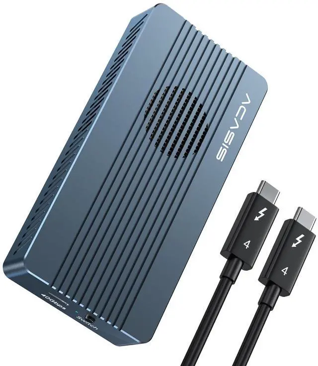 Alt view image 2 of 5 - ACASIS 40Gbps M.2 NVMe SSD Enclosure & 10Gbps NVME SSD Reader Adapter, Aluminium Alloy Housing Fast Heat Dissipation, TBU 405 Pro for M1 M2 Pro/Max, Compatible with USB4/3.2/3.1/3.0/2.0