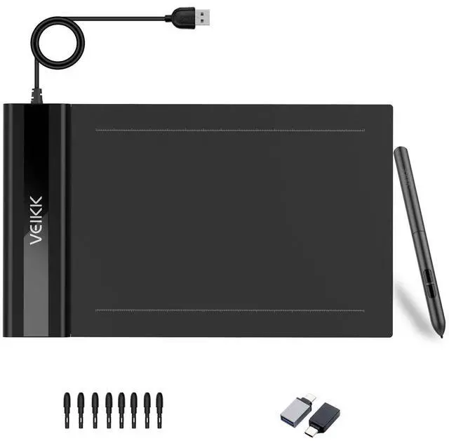 Main image of Graphics Drawing Tablet VEIKK S640 6x4 Inch Portable OSU Tablet with 8192 Levels Battery-free Stylus Pen for Digital Art&Animation,compatible with PC/Mac/Linux/Windows