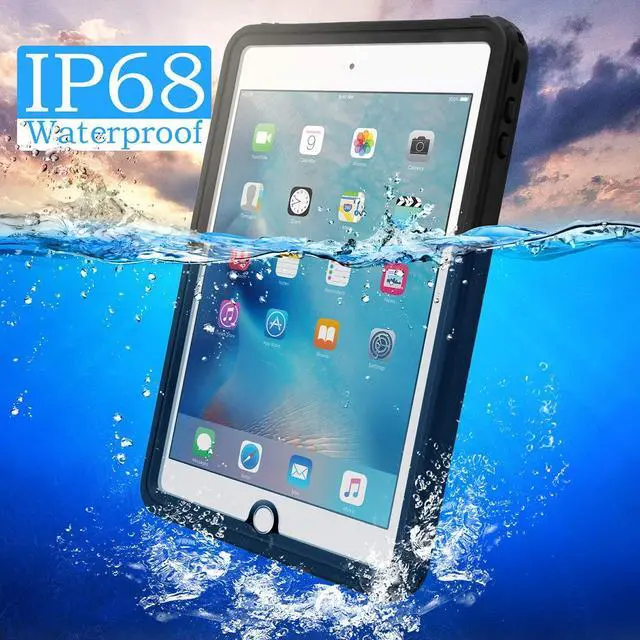 Alt view image 3 of 5 - AICase iPad Mini 4, Lanyard Built-in Screen Protector Rugged Shockproof IP68 Waterproof Case