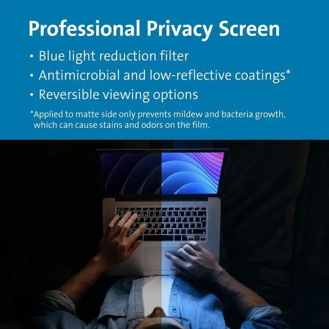 Alt view image 5 of 5 - Kensington MagPro(tm) Magnetic Laptop Privacy Screen 14 inch, Removable 16:9 Laptop Privacy Filter, Anti-Glare, Blue Ray Reduction, Compatible with HP/Dell/Acer/Asus/Samsung/Lenovo (K58352WW)
