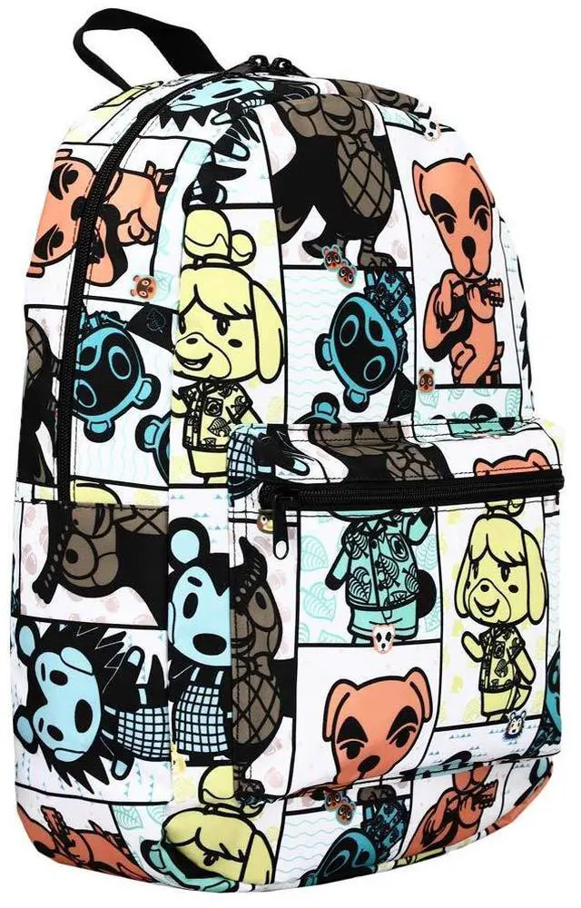 Alt view image 3 of 5 - Animal Crossing Online Video Game Tile Print Sublimated Laptop Backpack