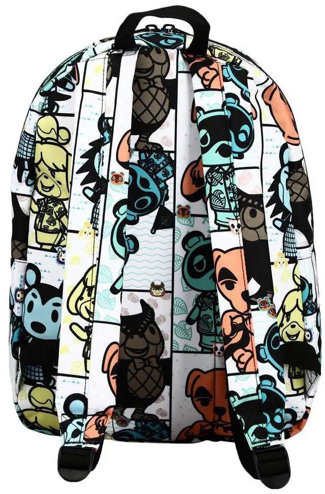 Alt view image 4 of 5 - Animal Crossing Online Video Game Tile Print Sublimated Laptop Backpack