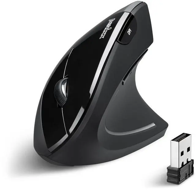 Alt view image 3 of 5 - Wireless Vertical Mouse with Waterproof 12x10 Stitched Mouse Pad