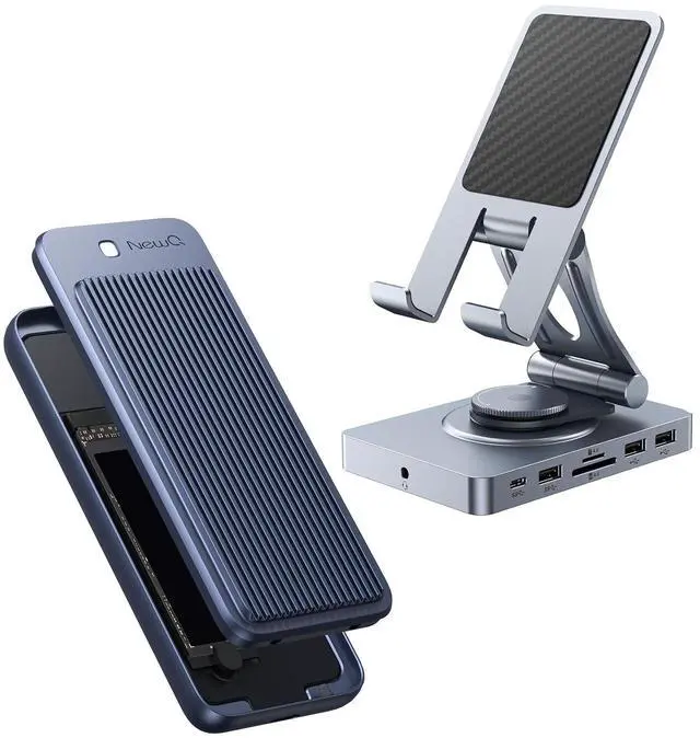 Main image of Versatile USB C Docking Station and NewQ USB4 M.2 NVMe SSD Enclosure