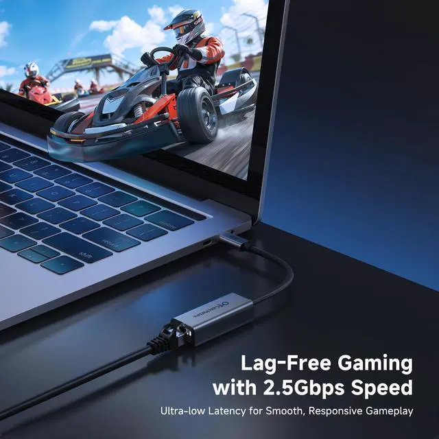 Alt view image 4 of 5 - #1 Cable Matters 1-Pack USB C to 2.5Gb Ethernet Adapter, 2.5 Gigabit Network Speed, USB C to Ethernet Adapter #2 2-Pack 10Gbps USB to USB C Adapter for Fast Charging & High-Speed Data Transfer